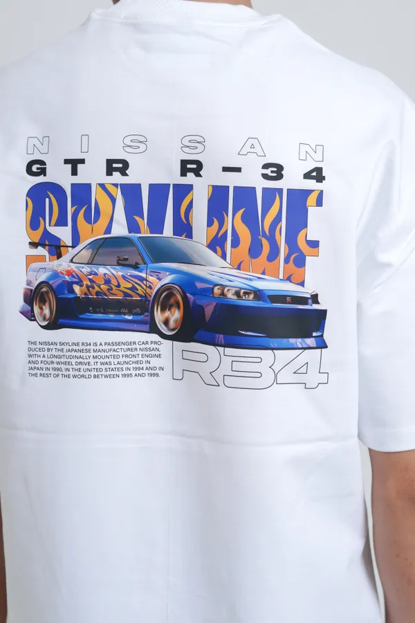 R34_Skyline_Flame_Edition_Oversized_Premium_T-shirt_For_Unisex