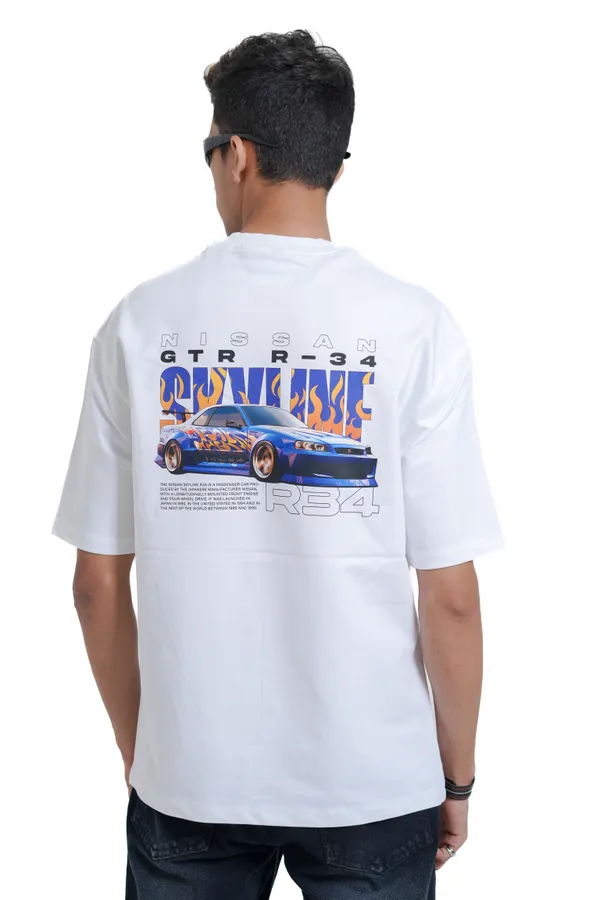 R34_Skyline_Flame_Edition_Oversized_Premium_T-shirt_For_Unisex