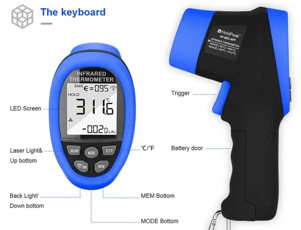 Hold_Peak_HP-985C-APP_IR_Infra_red_Handhold_-50-800C/-58-1472'F_Tempe_rature_Meter_IR_Thermo_meter