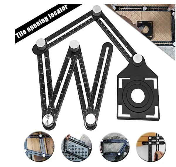 Adjustable_Ceramic_Tile_Hole_Locator_6_Folding_Multiple_Angle_Ruler_Drill_Guide_Locator_Openings_-_Metal.