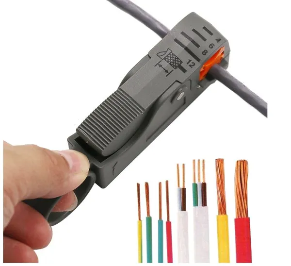 1PC_Stainless_Steel_Stripping_Pliers_Decru-station_Wire_Cable_Tools_Stripper_Round_Nose_German_Insulated_Electrical_Straight