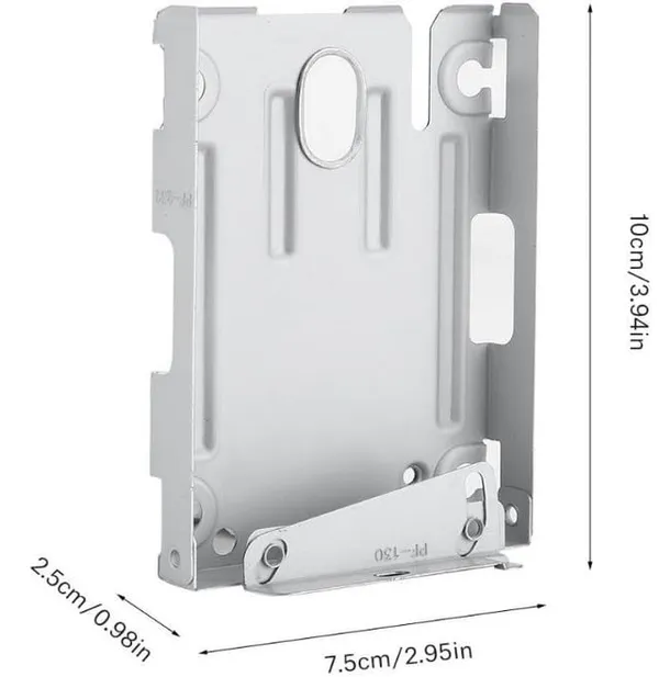 PlayStation_3_Super_Slim_Hard_Drive_Bracket,_2.5"_HDD_Mounting_Kit_for_PS3,_Iron_Black_Hard_Disk_Drive_Holder_Adapter_with_Screws