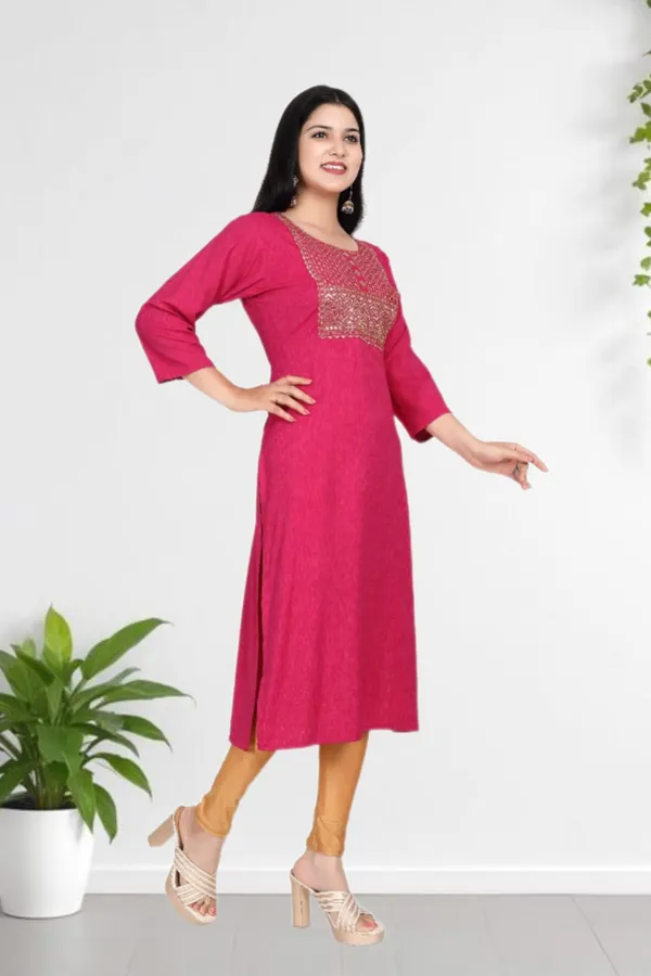 Pink_Rayon_Embroidered_Regular_Fit_Solid_Jaipuri_Jaipuri_Kurta_For_Women