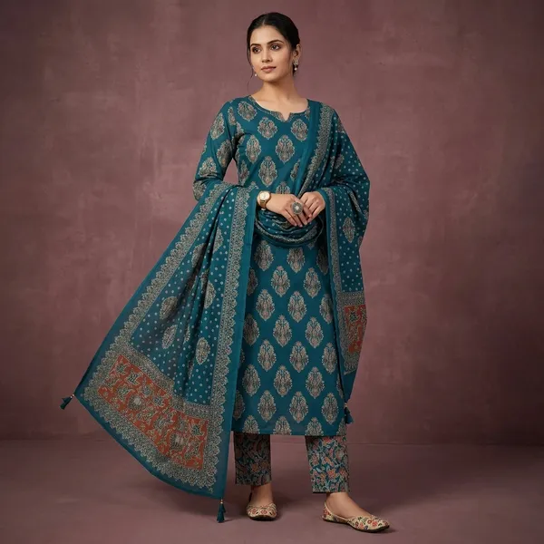 Designer_Bandhej_Print_Cotton_Suit