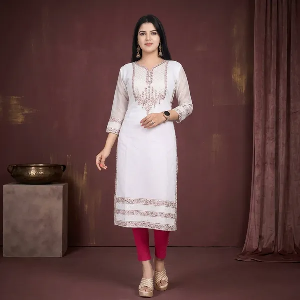 White_Rayon_Embroidered_Regular_Fit_Solid_Jaipuri_Jaipuri_Kurta_For_Women