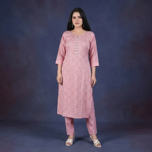 Pink_Rayon_Regular_Fit_Printed_Jaipuri_Jaipuri_Kurta_For_Women