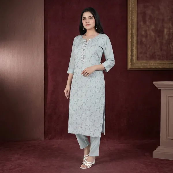 Grey_Rayon_Regular_Fit_Printed_Jaipuri_Jaipuri_Kurta_For_Women
