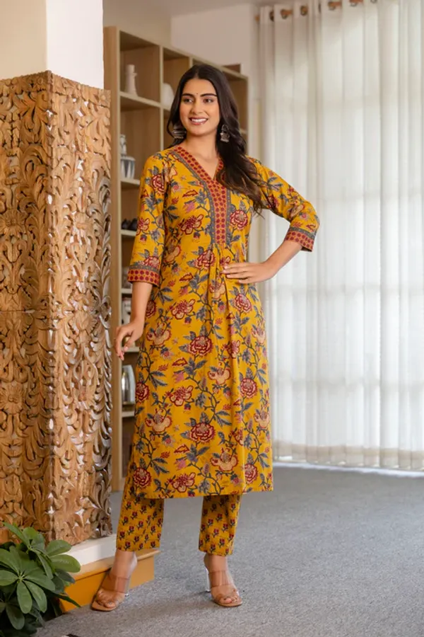 Mustard_Floral_Suit_Set_with_Mul_Dupatta