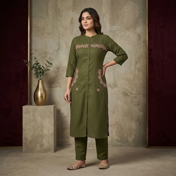 Stylish_embroidered_cotton_Jaipuri_Jaipuri_Kurta_with_pant_set