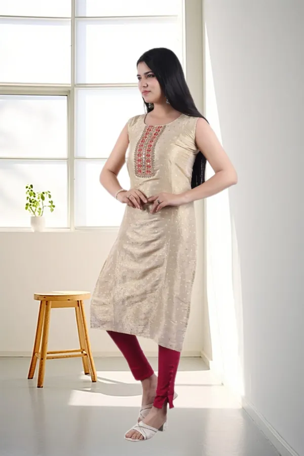 Grey_Rayon_Embroidered_Regular_Fit_Solid_Jaipuri_Jaipuri_Kurta_For_Women