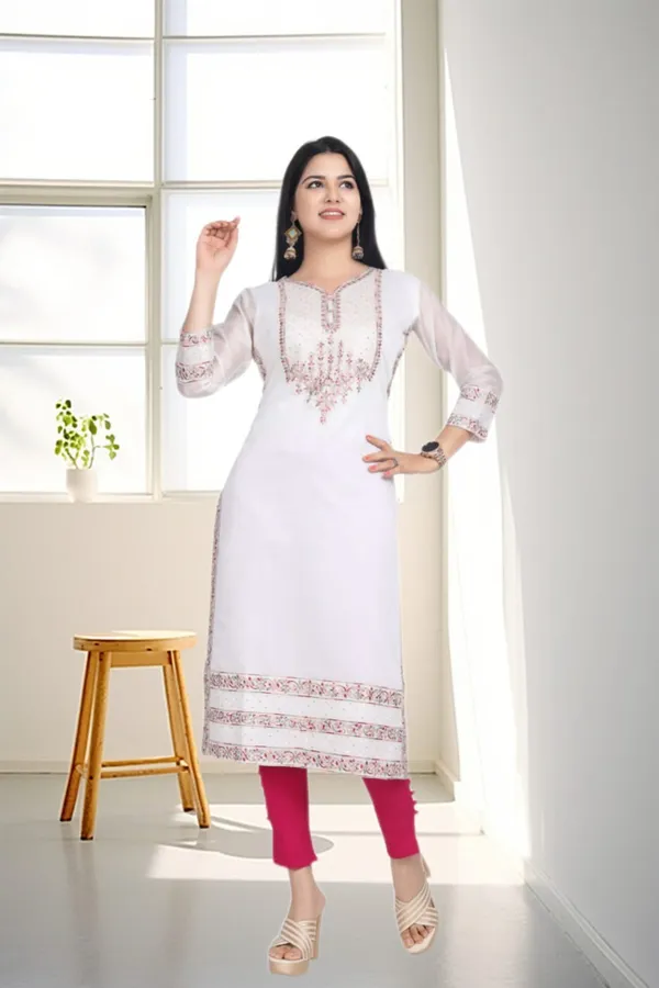 White_Rayon_Embroidered_Regular_Fit_Solid_Jaipuri_Jaipuri_Kurta_For_Women