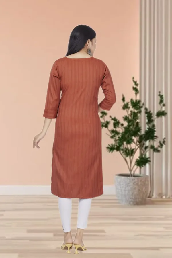 Brown_Rayon_Embroidered_Regular_Fit_Solid_Jaipuri_Jaipuri_Kurta_For_Women
