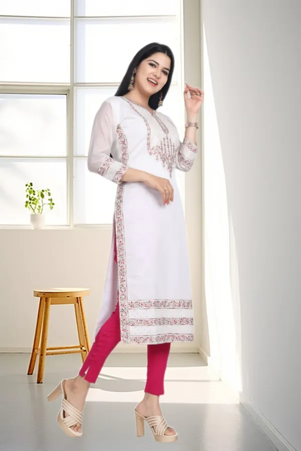 White_Rayon_Embroidered_Regular_Fit_Solid_Jaipuri_Jaipuri_Kurta_For_Women