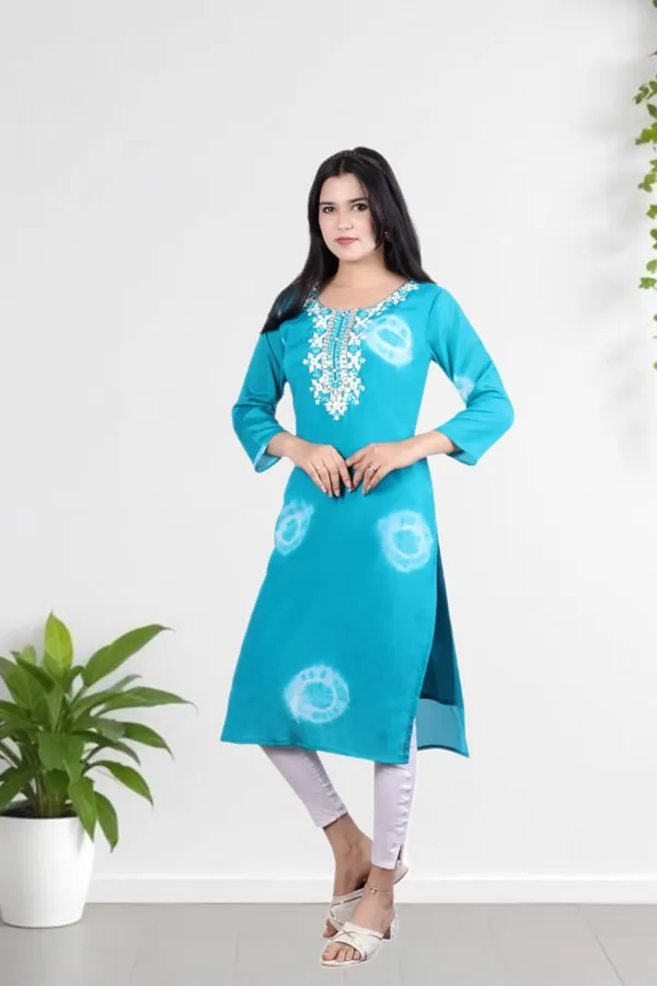 Blue_Rayon_Embroidered_Regular_Fit_Printed_Jaipuri_Jaipuri_Kurta_For_Women