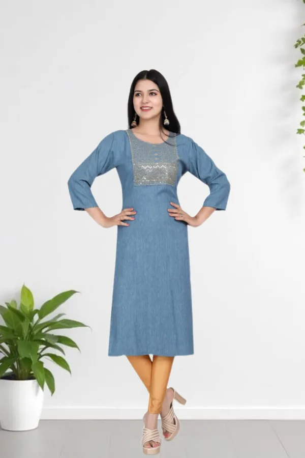 Blue_Rayon_Embroidered_Regular_Fit_Solid_Jaipuri_Jaipuri_Kurta_For_Women