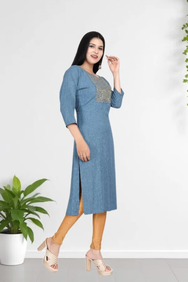 Blue_Rayon_Embroidered_Regular_Fit_Solid_Jaipuri_Jaipuri_Kurta_For_Women