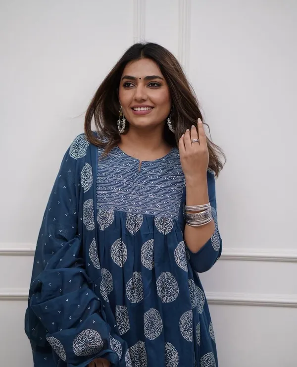 Blue_Cotton_Ethnic_Kurti_Pant_&_Dupatta_Set_for_Women_–_Elegant_&_Breezy