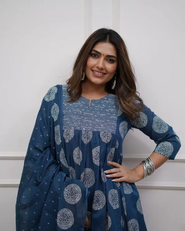 Blue_Cotton_Ethnic_Kurti_Pant_&_Dupatta_Set_for_Women_–_Elegant_&_Breezy