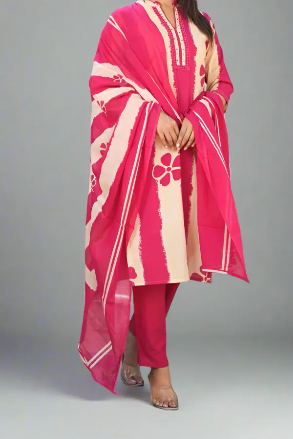 Pink_Ethnic_Cotton_Kurti_Pant_With_Dupatta_Set_For_Women