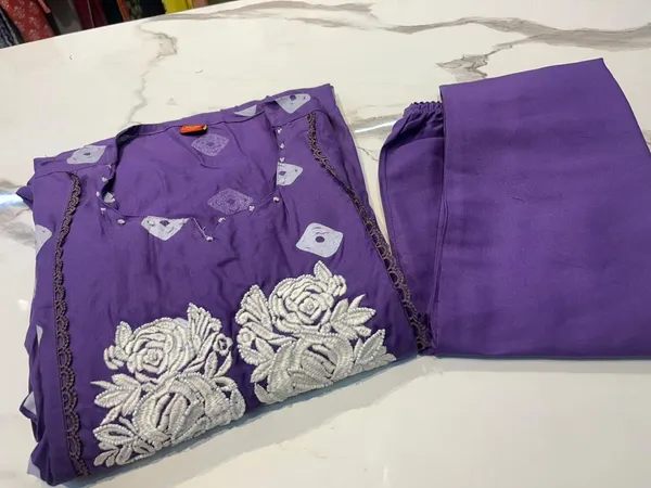 Purple_Ethnic_Cotton_Kurti_With_Pant_Set_For_Women