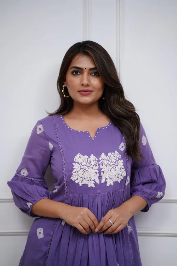 Purple_Ethnic_Cotton_Kurti_With_Pant_Set_For_Women