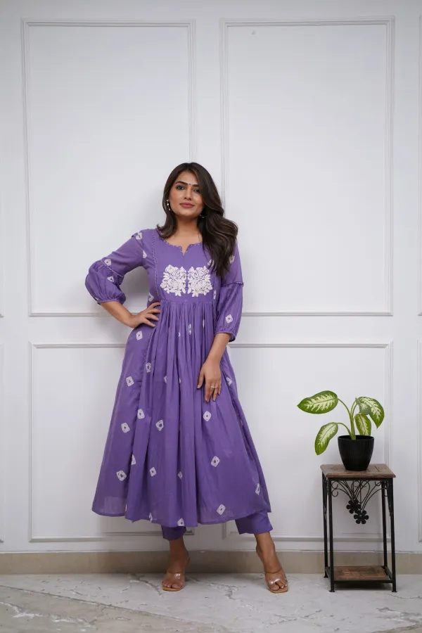 Purple_Ethnic_Cotton_Kurti_With_Pant_Set_For_Women
