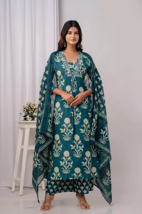 Rama_Ethnic_Cotton_Kurti_Pant_With_Dupatta_Set_For_Women