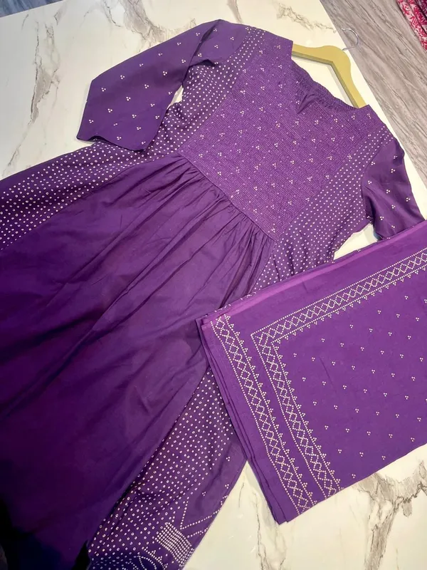 Purple_Ethnic_Cotton_Kurti_Pant_With_Dupatta_Set_For_Women