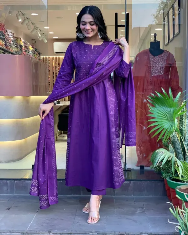 Purple_Ethnic_Cotton_Kurti_Pant_With_Dupatta_Set_For_Women