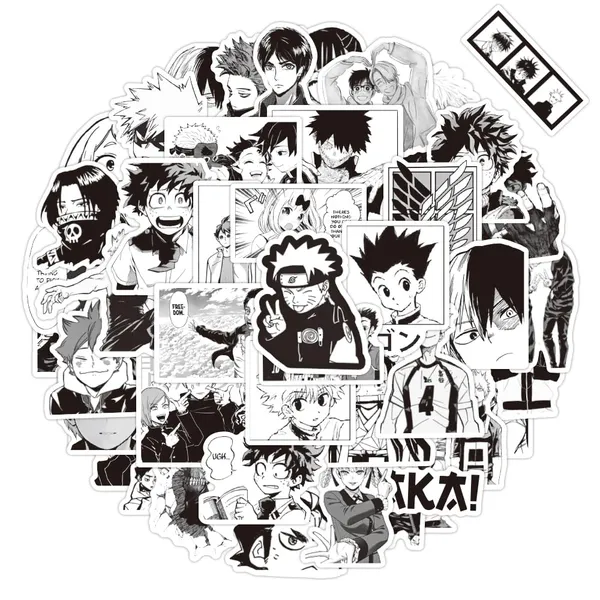 Pack_Of_50_Black_&_White_Vinyl_Stickers_For_Laptop_Mobile_Phones_Computer_Bicycle_Bike_Luggage_Scrapbook_Guitar_Waterproof_Stickers_Anime
