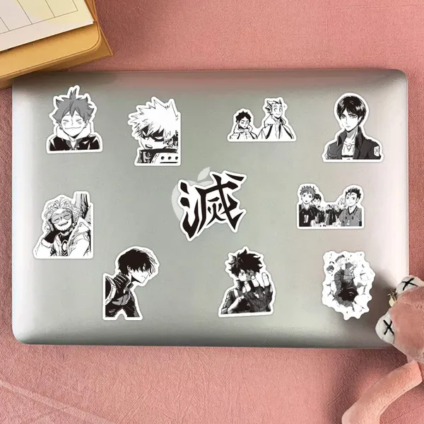 Pack_Of_50_Black_&_White_Vinyl_Stickers_For_Laptop_Mobile_Phones_Computer_Bicycle_Bike_Luggage_Scrapbook_Guitar_Waterproof_Stickers_Anime