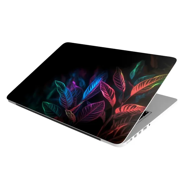 Neon_Leaf_Themed_Laptop_Skin_Stickers_Hd_Quality_Sticker_For_Laptops_Upto_15.6_Inch