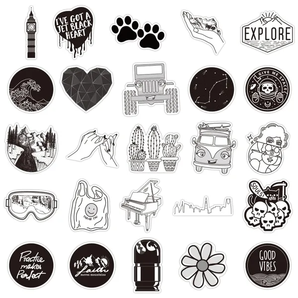 Pack_Of_50_Black_&_White_Vinyl_Stickers_For_Laptop_Mobile_Phones_Computer_Bicycle_Bike_Luggage_Scrapbook_Guitar_Waterproof_Stickers
