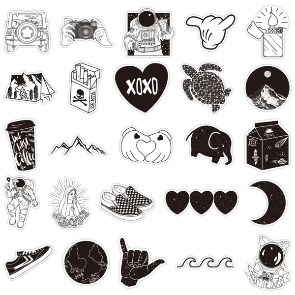 Pack_Of_50_Black_&_White_Vinyl_Stickers_For_Laptop_Mobile_Phones_Computer_Bicycle_Bike_Luggage_Scrapbook_Guitar_Waterproof_Stickers