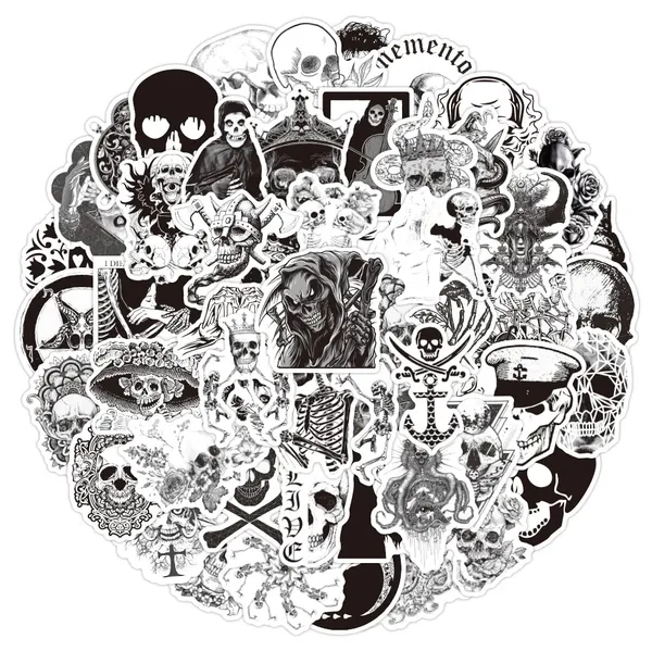 Pack_Of_50_Black_&_White_Vinyl_Stickers_For_Laptop_Mobile_Phones_Computer_Bicycle_Bike_Luggage_Scrapbook_Guitar_Waterproof_Stickers_Demon