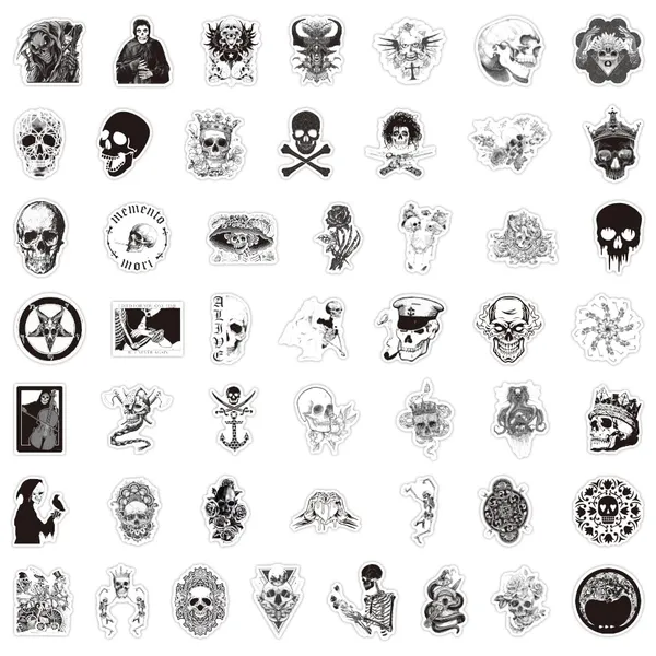 Pack_Of_50_Black_&_White_Vinyl_Stickers_For_Laptop_Mobile_Phones_Computer_Bicycle_Bike_Luggage_Scrapbook_Guitar_Waterproof_Stickers_Demon