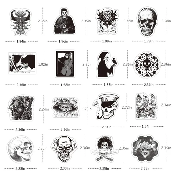 Pack_Of_50_Black_&_White_Vinyl_Stickers_For_Laptop_Mobile_Phones_Computer_Bicycle_Bike_Luggage_Scrapbook_Guitar_Waterproof_Stickers_Demon