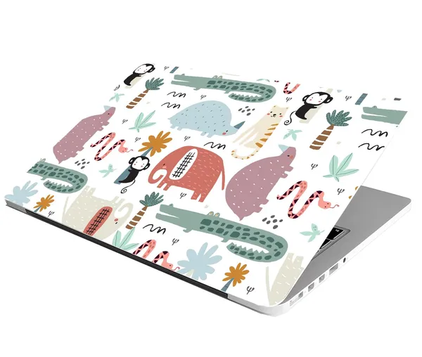 Croco_Themed_Laptop_Skin_Stickers_Hd_Quality_Sticker_For_Laptops_Upto_15.6_Inch_Compatible_With