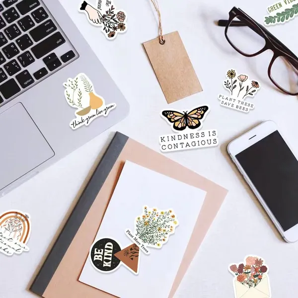 Pack_Of_50_Vinyl_Stickers_For_Laptop_Mobile_Phones_Computer_Bicycle_Bike_Luggage_Scrapbook_Guitar_Waterproof_Stickers_Floral