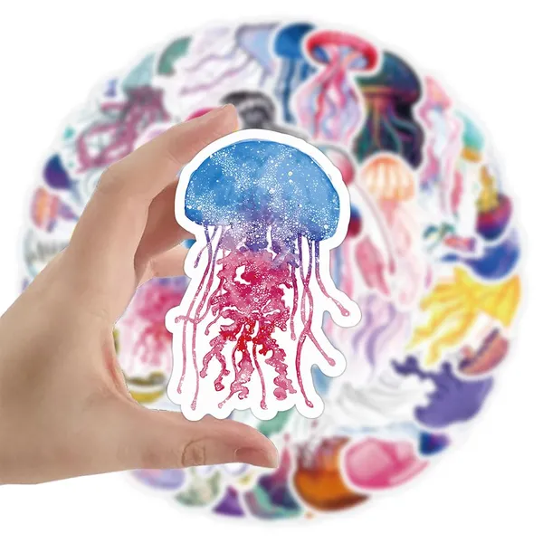 Pack_Of_50_Vinyl_Stickers_For_Laptop_Mobile_Phones_Computer_Bicycle_Bike_Luggage_Scrapbook_Guitar_Waterproof_Stickers_Jellyfish