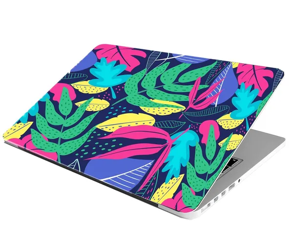 Neon_Floral_Themed_Laptop_Skin_Stickers_Bubble-Free_Hd_Quality_Sticker_For_Laptops_Upto_15.6_Inch_Compatible_With