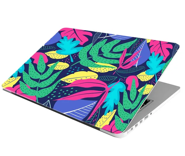 Neon_Floral_Themed_Full_Laptop_Skin_Stickers_Bubble-Free_Sticker_For_Laptops_Upto_15.6_Inch_Compatible_With