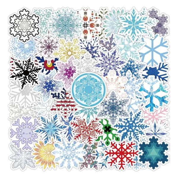 Pack_of_50_Vinyl_Stickers_For_Laptop_Mobile_Phones_Computer_Bicycle_Bike_Luggage_Scrapbook_Guitar_Waterproof_Stickers_Snowflakes