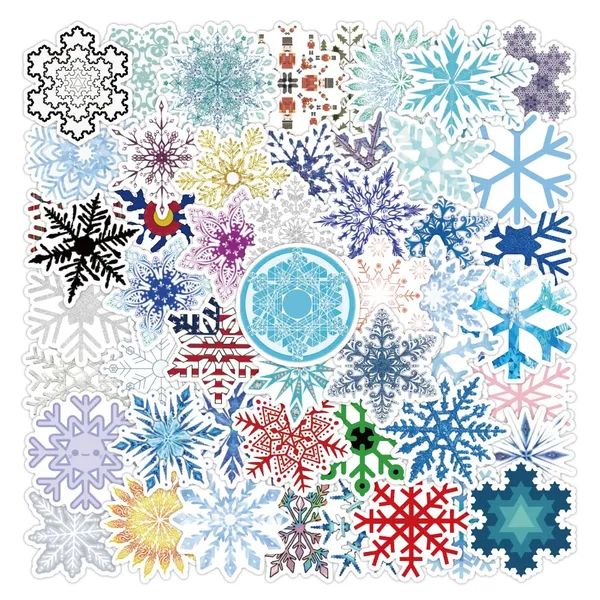 Pack_of_50_Vinyl_Stickers_For_Laptop_Mobile_Phones_Computer_Bicycle_Bike_Luggage_Scrapbook_Guitar_Waterproof_Stickers_Snowflakes