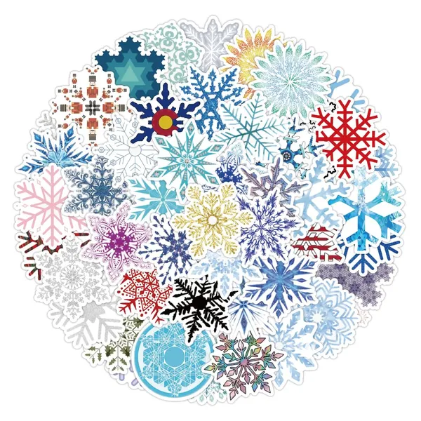 Pack_of_50_Vinyl_Stickers_For_Laptop_Mobile_Phones_Computer_Bicycle_Bike_Luggage_Scrapbook_Guitar_Waterproof_Stickers_Snowflakes