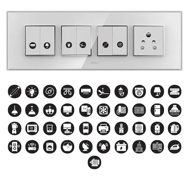 Pack_Of_352_Switch_Board_Stickers_In_Blacn_Base_and_White_Icons_|_41_Unique_Designs_|
