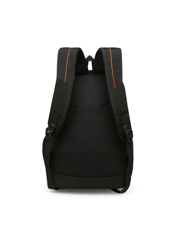 Black_Polyester_Laptop_Backpack_With_Compression_Straps_For_Unisex