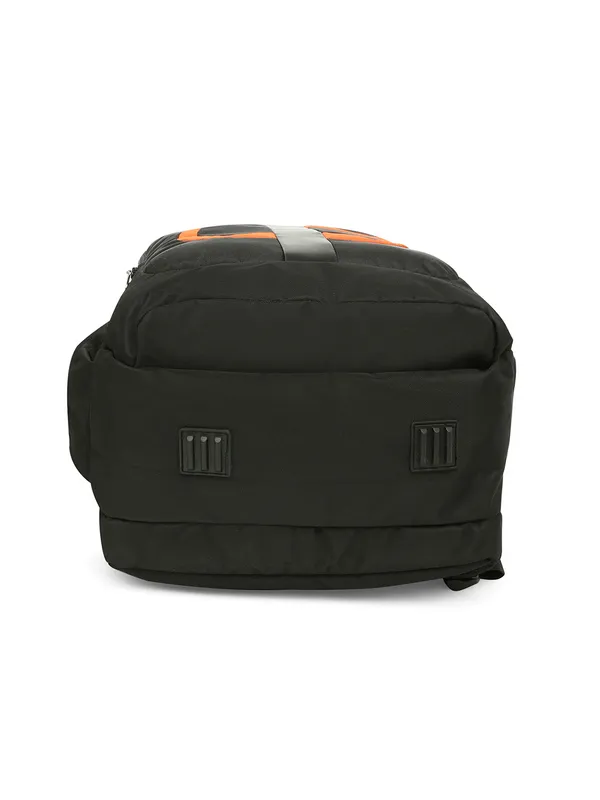 Black_Polyester_Laptop_Backpack_With_Compression_Straps_For_Unisex