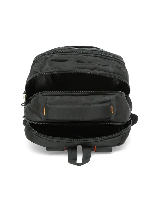 Black_Polyester_Laptop_Backpack_With_Compression_Straps_For_Unisex