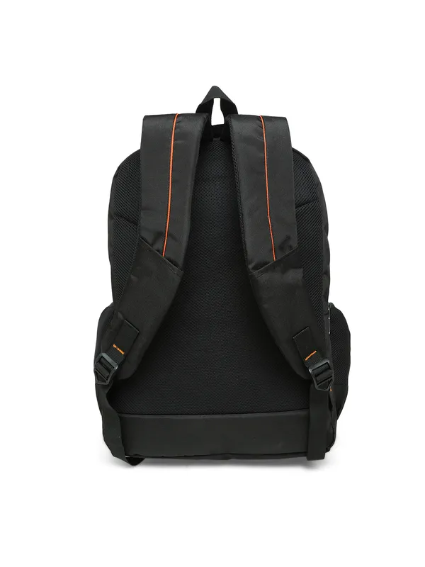 Black_Polyester_Laptop_Backpack_With_Compression_Straps_For_Unisex